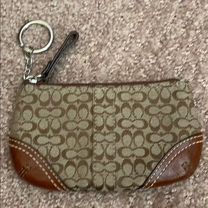 Coach coin purse with key ring